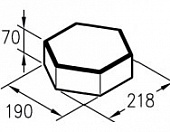 Плита тротуарная ПТ Ш 22-19 "Шестигранник"
